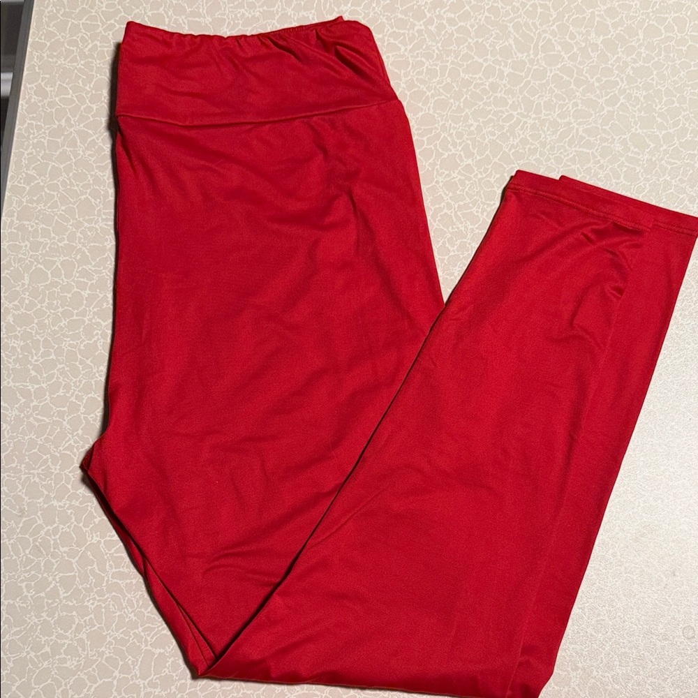 LuLaRoe Red Leggings